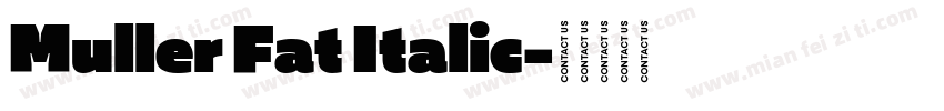 Muller Fat Italic字体转换